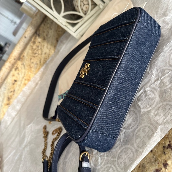 New Tory Burch Kira Denim Crossbody Shoulder Bag. - Picture 4 of 12